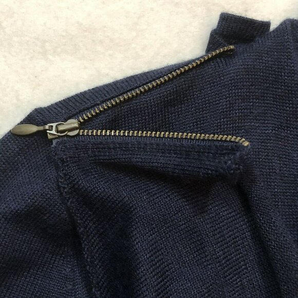 Gianni Bini GB Wool Cardigan Lagenlook Sweater Women Sz XS Zip Drape Reversible - Picture 7 of 12